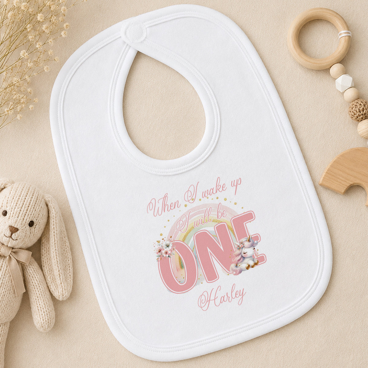 Personalised First Birthday bib