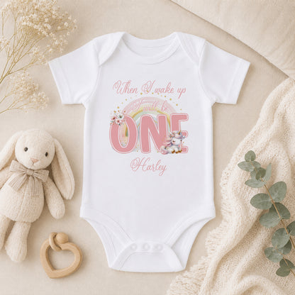 Personalised First Birthday baby vest