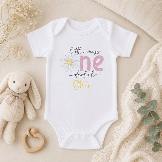 Personalised First Birthday baby vest