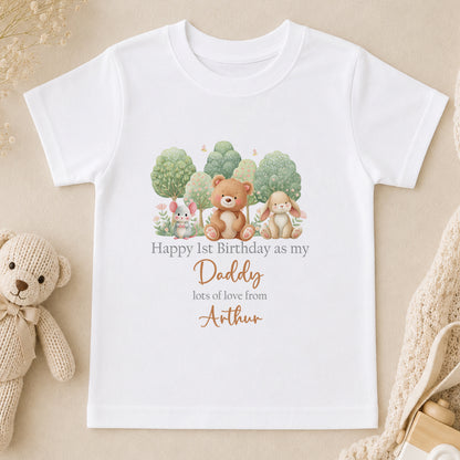 Personalised Woodland Deer First Birthday t-shirt