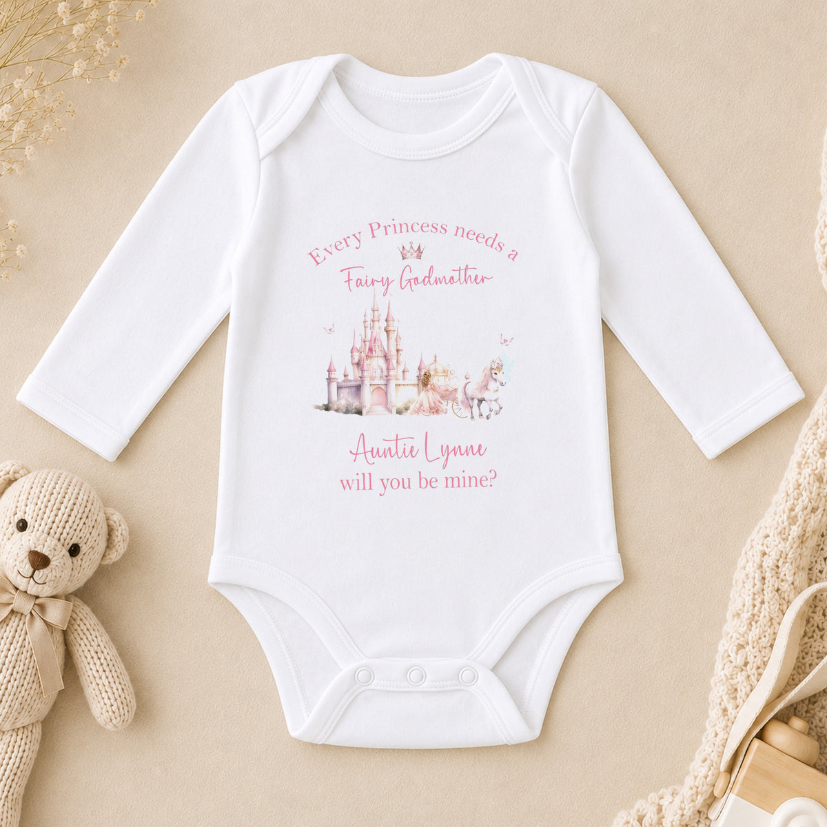 Personalised Godmother Proposal long sleeve vest