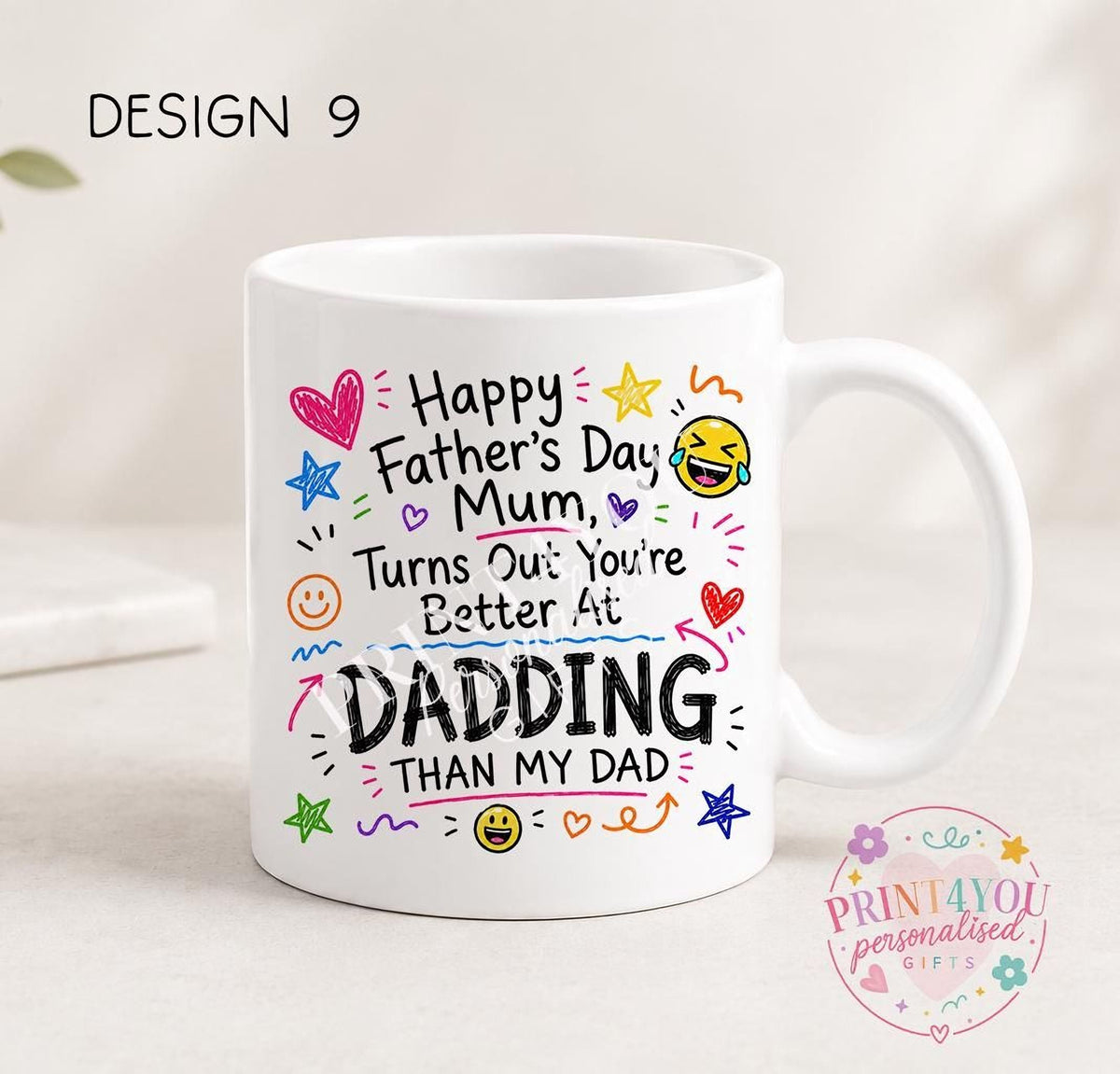 Sweary Father's Day 11oz mug design 9, double sided ceramic print