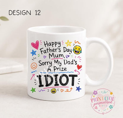 Sweary Father's Day 11oz mug design 6, double sided ceramic print