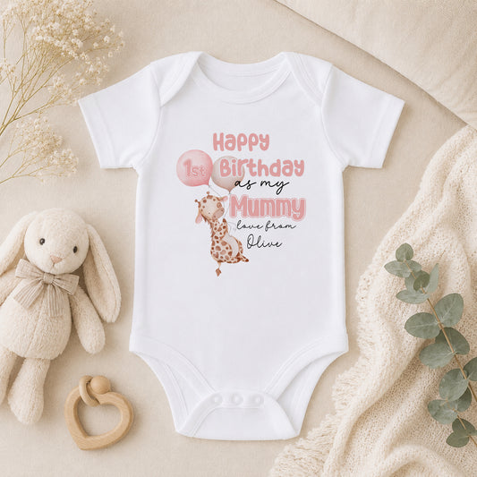 Personalised First Birthday baby vest