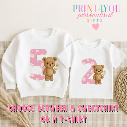 Blue under-the-sea themed sweatshirt with personalised name print, toddler size 1-2 years