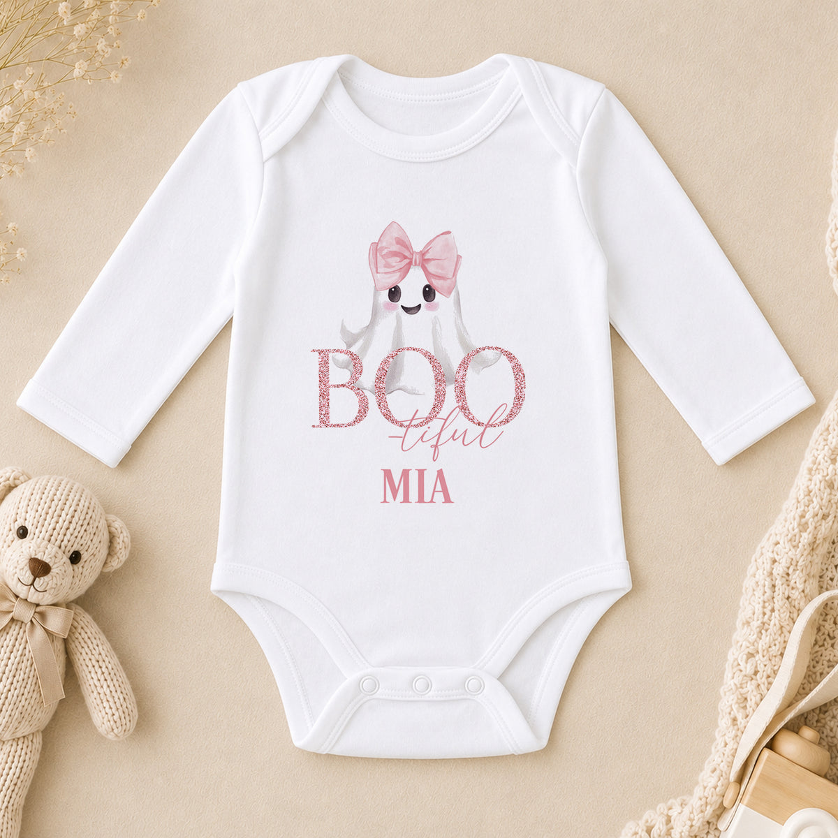 Personalised First Halloween Baby long sleeve vest
