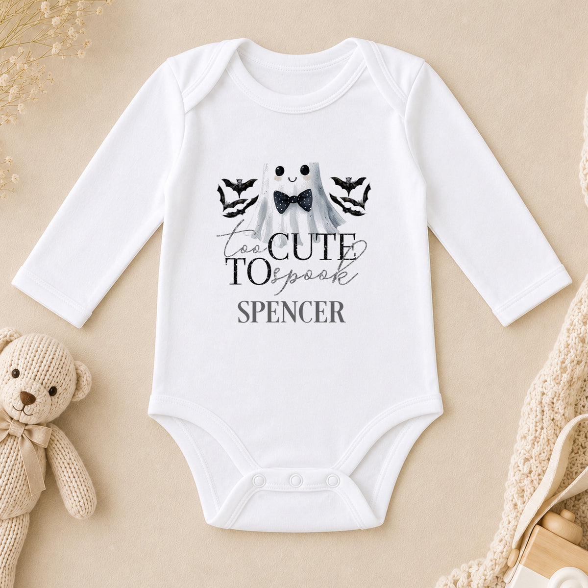 Personalised Babys First Halloween long sleeve vest