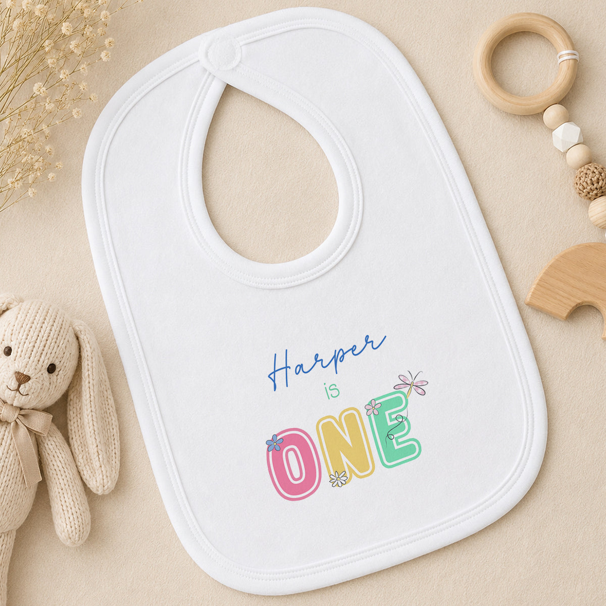 Personalised First Birthday bib