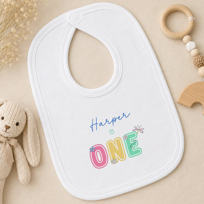 Personalised First Birthday bib