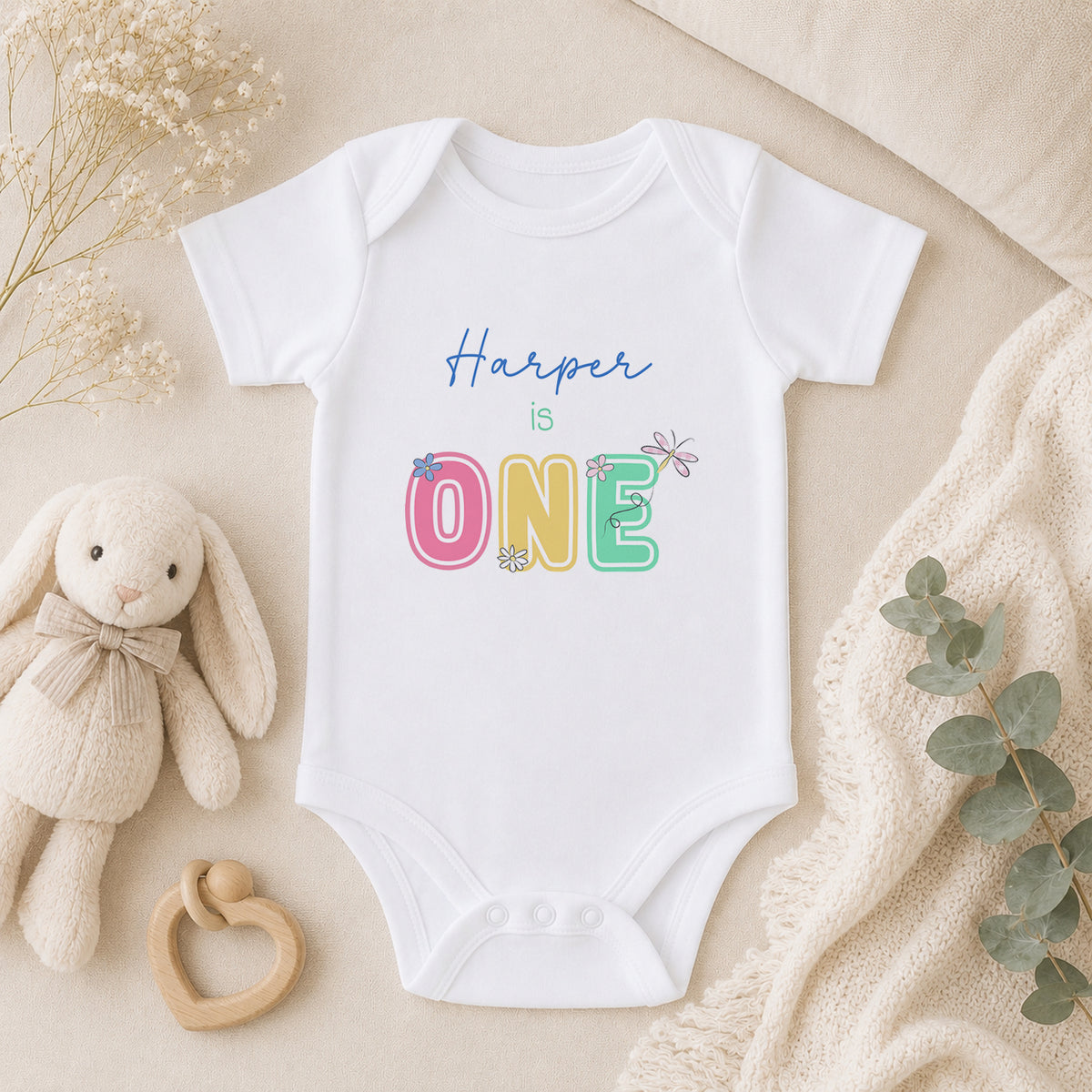 Personalised First Birthday baby vest
