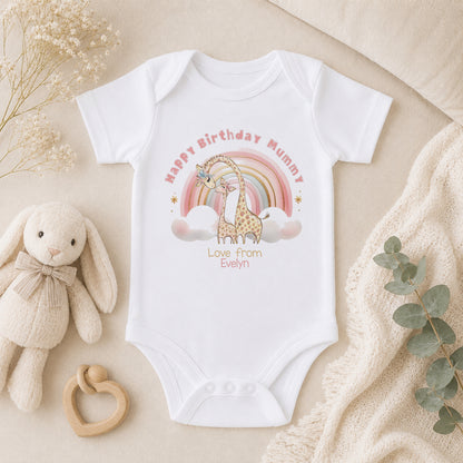 Personalised Mummys First Birthday As A Mum baby vest