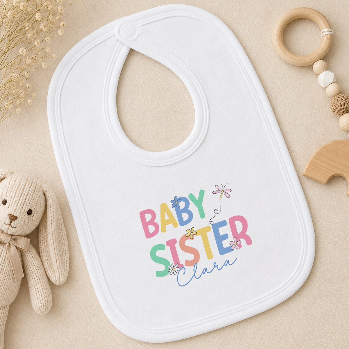 Personalised Baby Sister bib