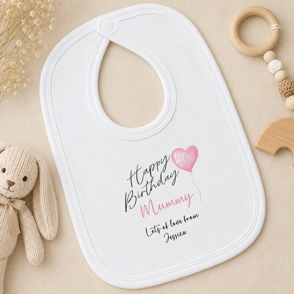 Personalised 1st Birthday as Mummy bib