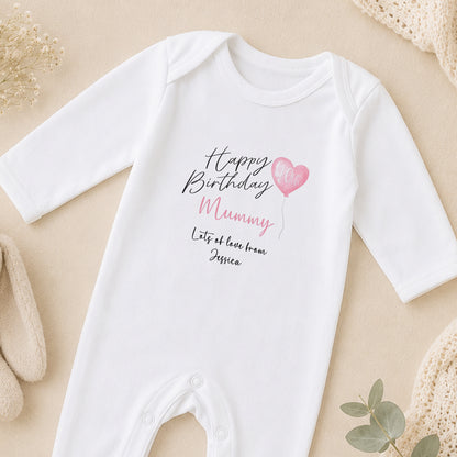 Personalised 1st Birthday as Mummy sleepsuit