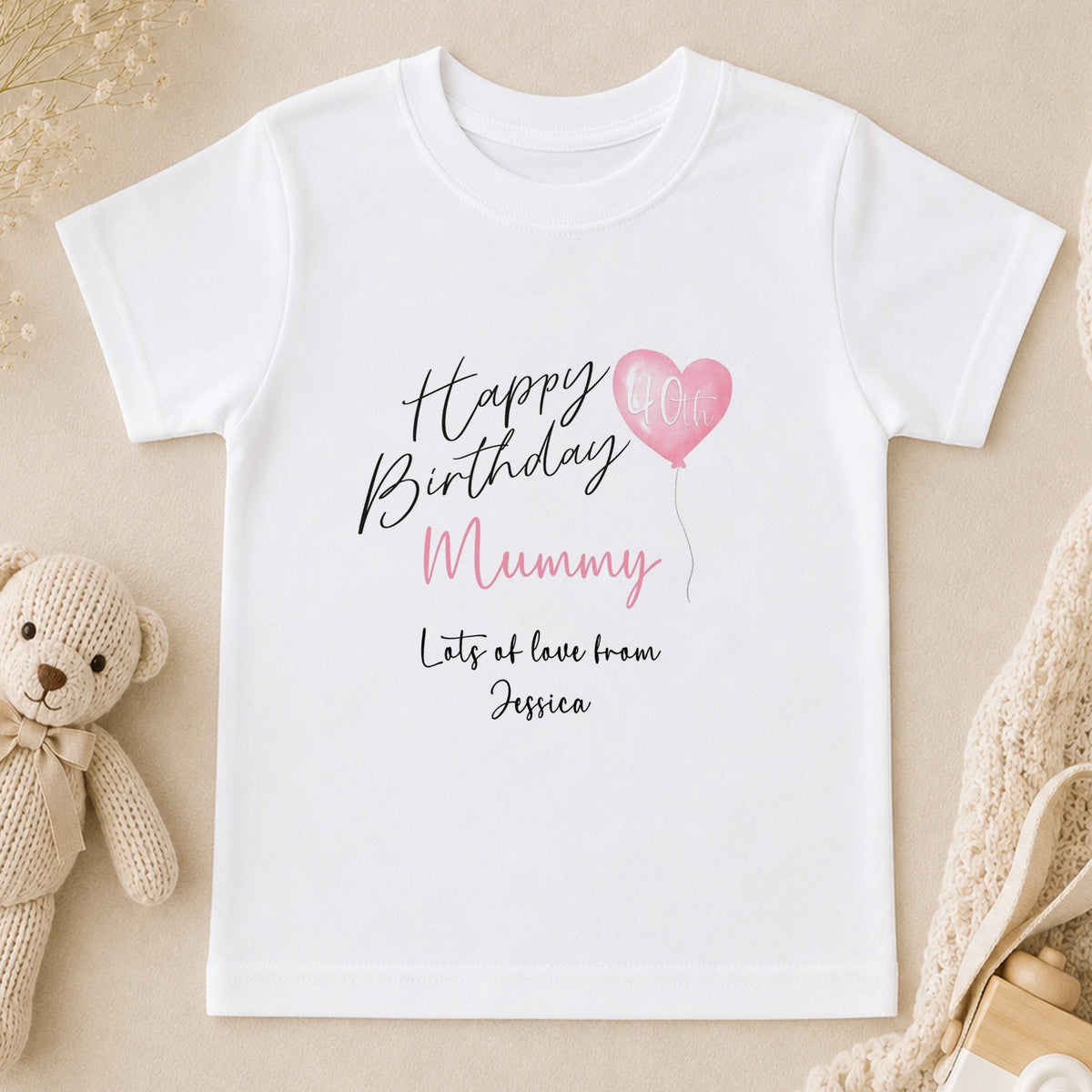 Personalised 1st Birthday as Mummy t-shirt