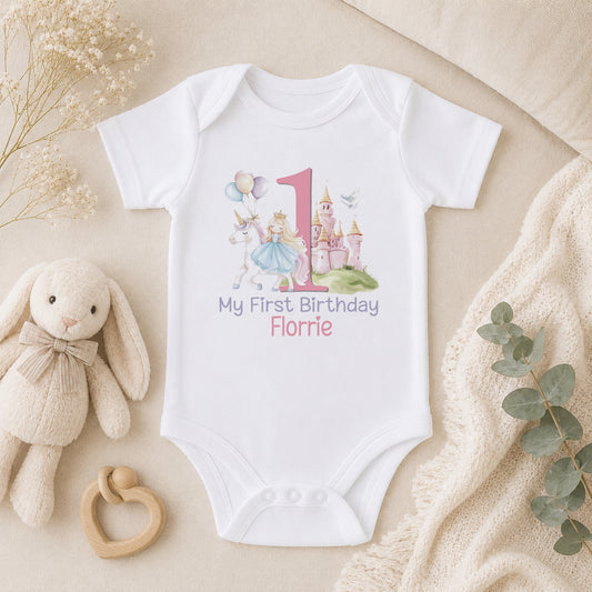 Personalised First Birthday baby vest