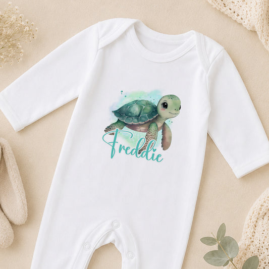 Personalised New Baby sleepsuit