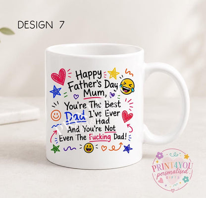 Sweary Father's Day 11oz mug design 11, double sided ceramic print