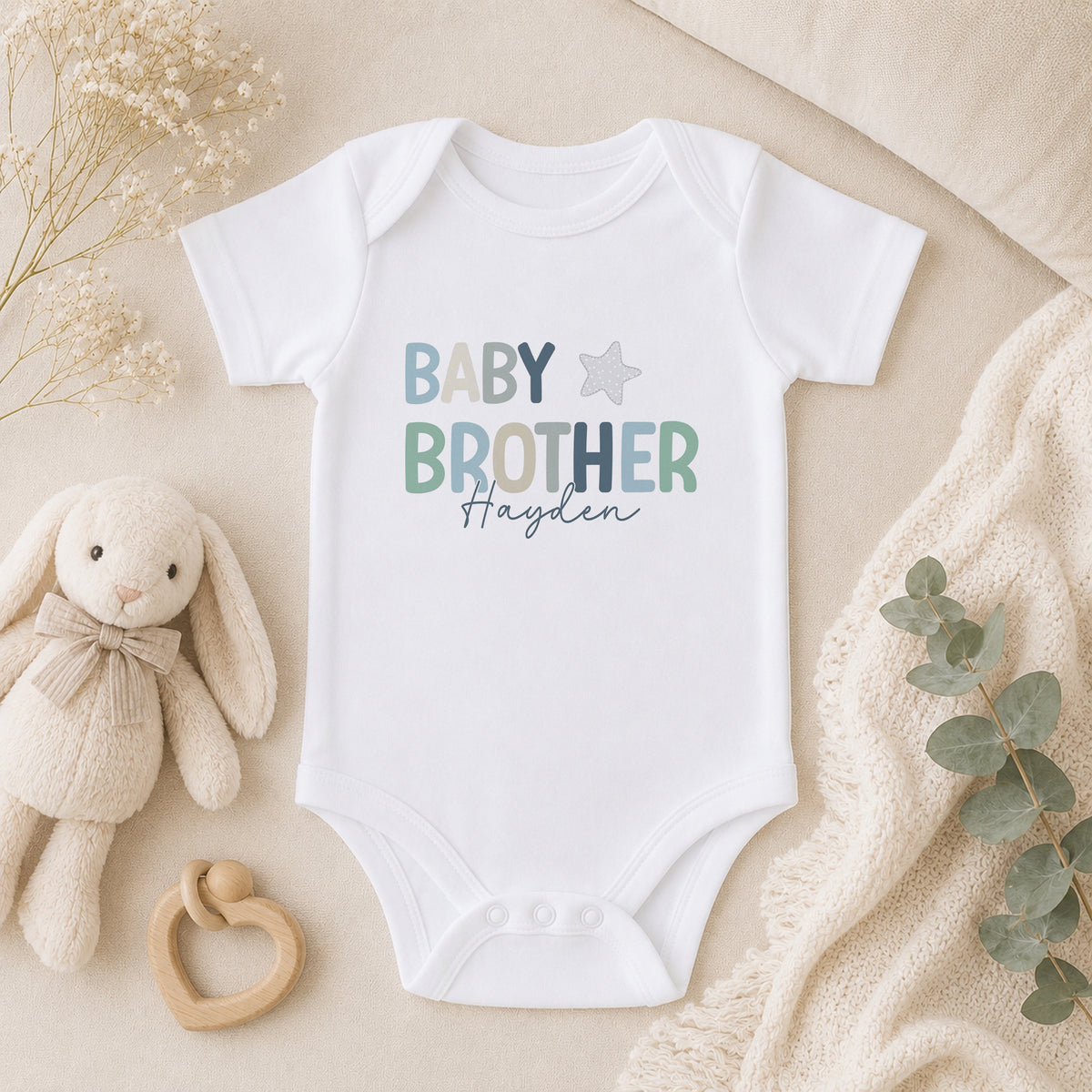 Personalised Baby Brother baby vest