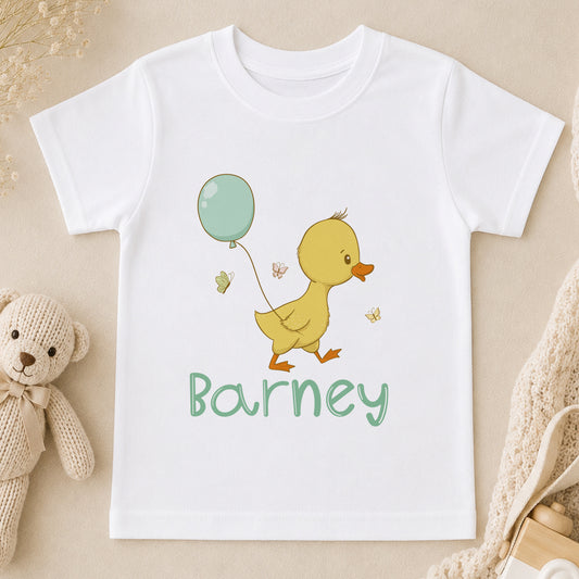 Personalised Baby Duck New Baby Gift t-shirt