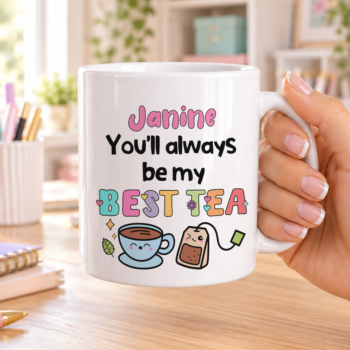 Personalised Tea Mug – Ceramic Tea Cup, Best Friend Gift