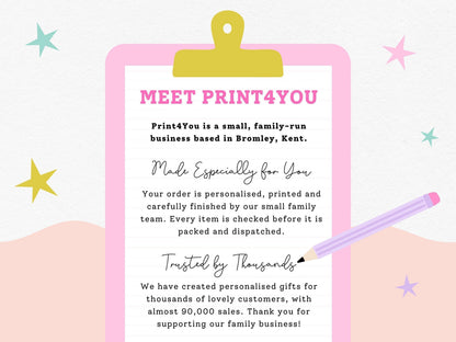 Meet Print4You – a small family-run personalised gift business based in Bromley, Kent