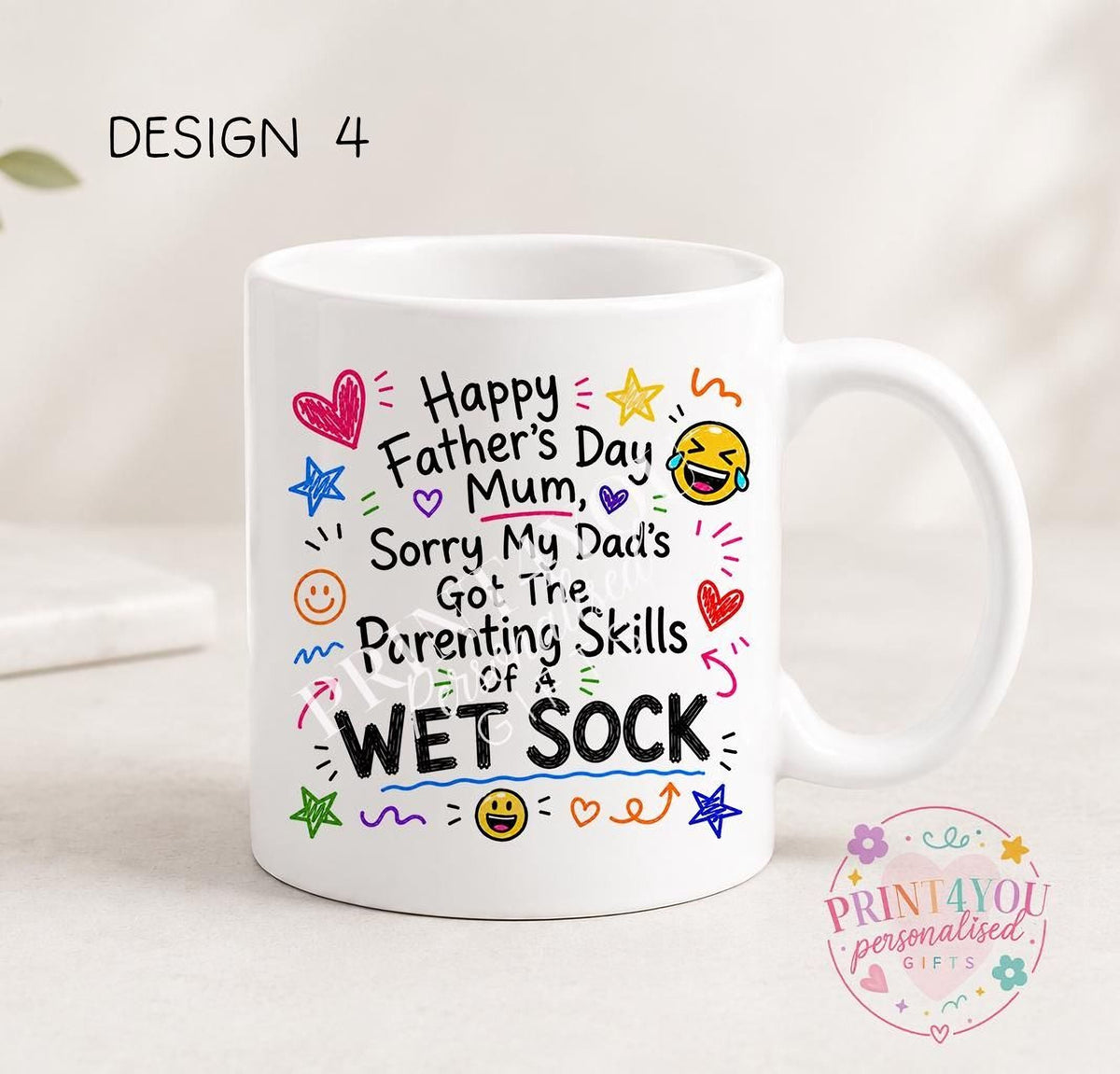 Sweary Father's Day 11oz mug design 15, double sided ceramic print