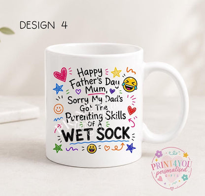 Sweary Father's Day 11oz mug design 15, double sided ceramic print