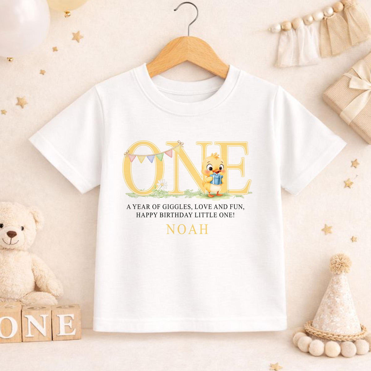 1st Birthday Outfit - Personalised Baby Birthday Vest, Soft Cotton Babywear
