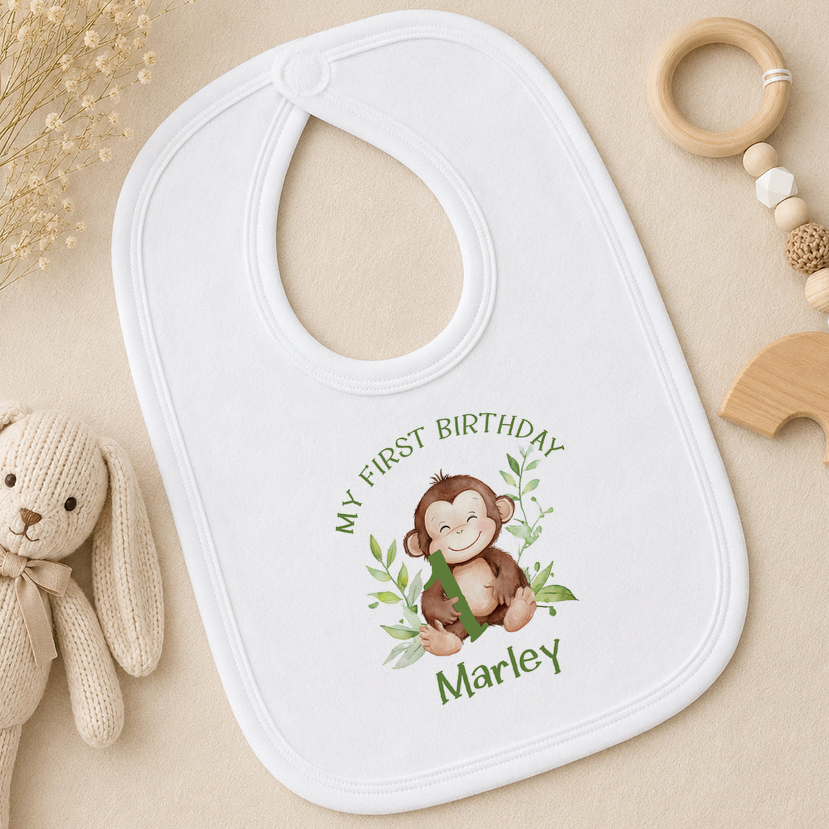 Personalised First Birthday bib