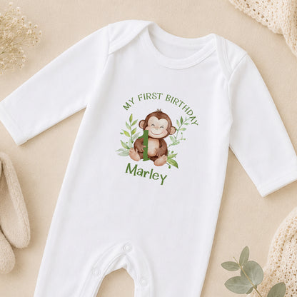 Personalised First Birthday sleepsuit