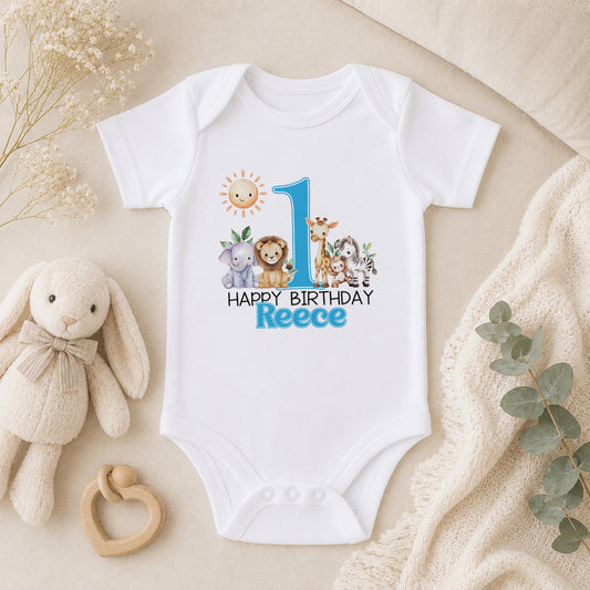 Personalised First Birthday baby vest