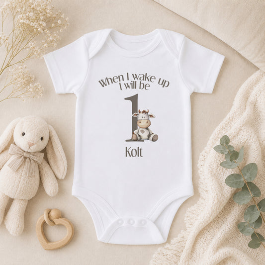 Personalised First Birthday baby vest