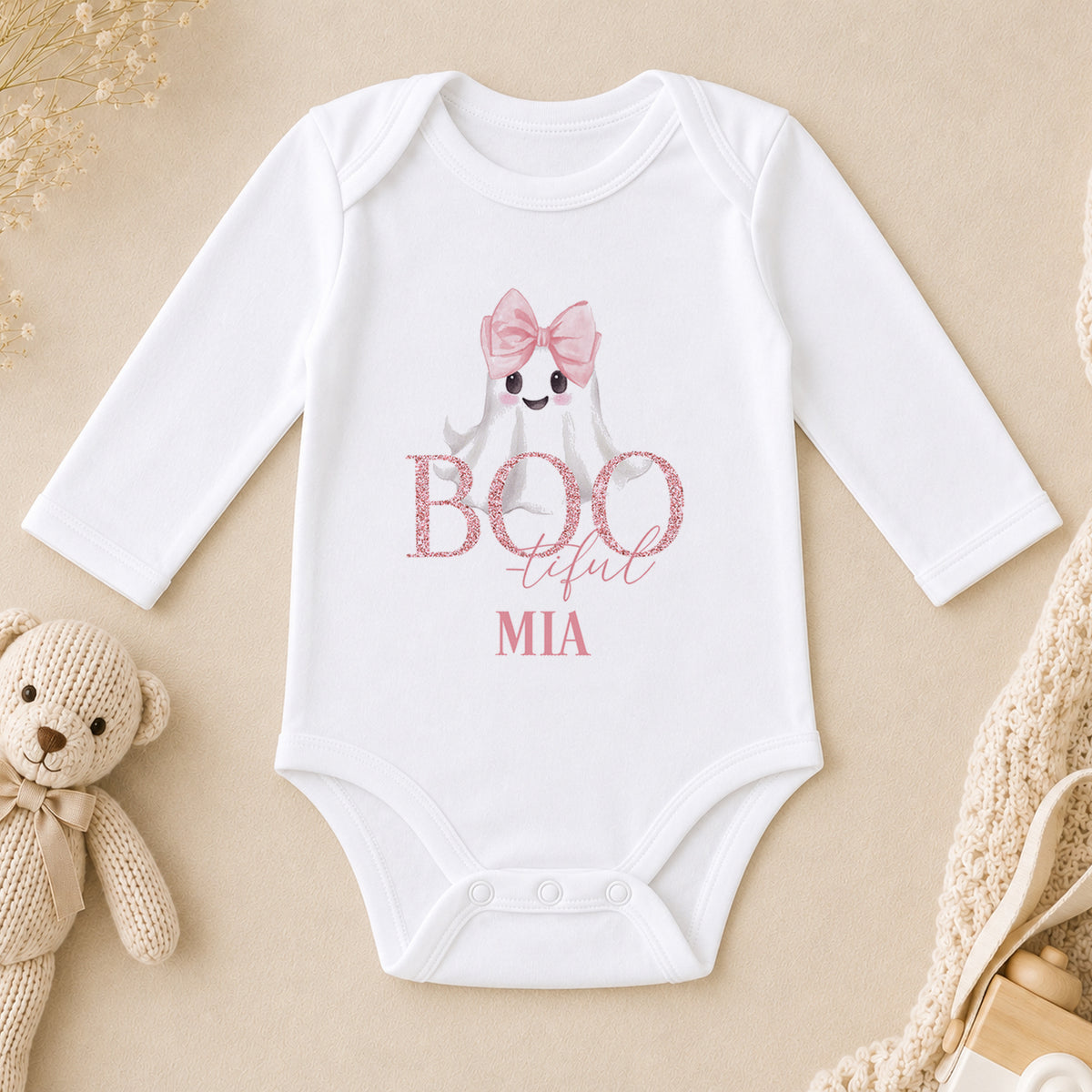 Personalised First Halloween Baby long sleeve vest