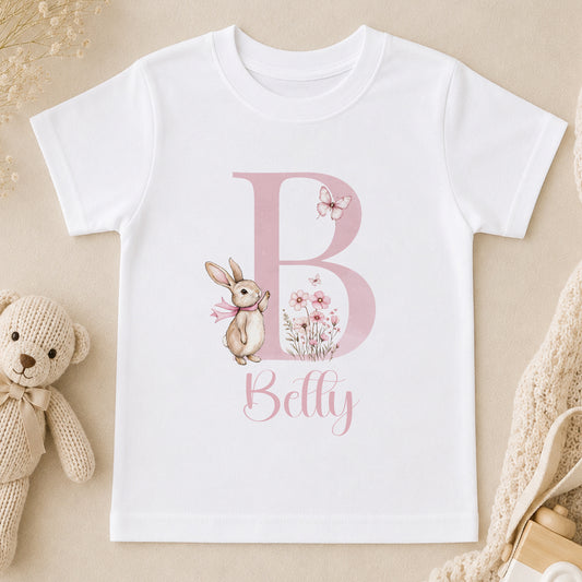 Personalised Floral Bunny t-shirt