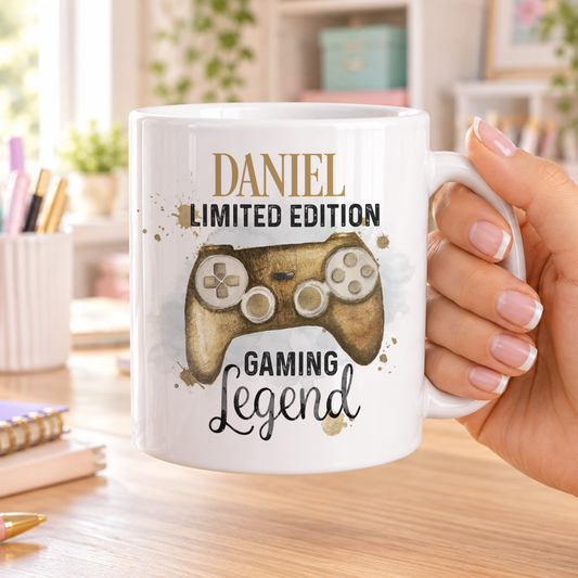 Personalised Gamer Mug – Gaming Legend Cup