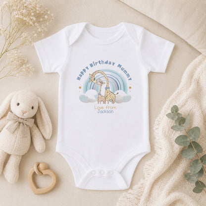 Personalised Happy 1st Birthday Mummy baby vest