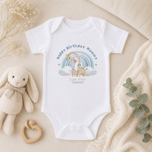Personalised Happy 1st Birthday Mummy baby vest
