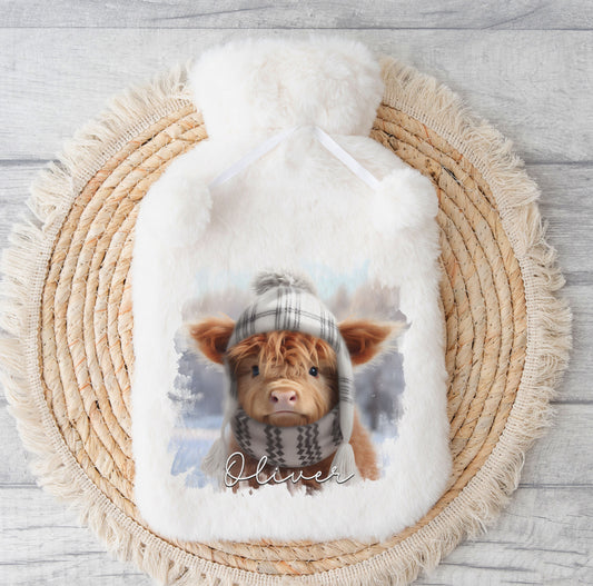 Xmas graphic hot water bottle cover with, cover only (no thanks option)