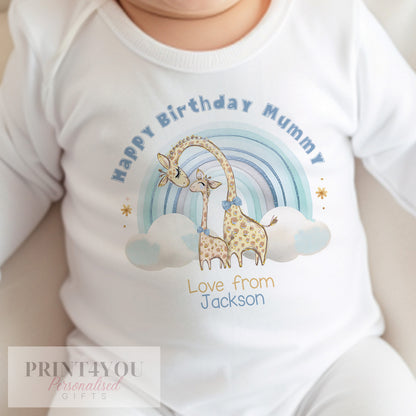 Happy 1st birthday Mummy personalised baby bib