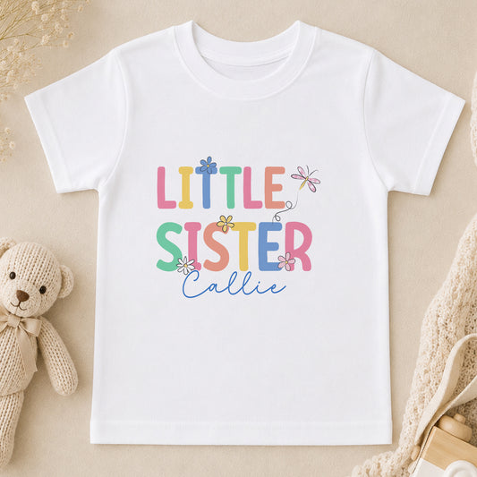 Personalised Little Sister Sleepsuit & t-shirt