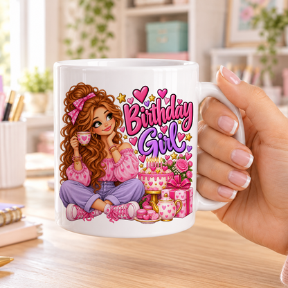 Birthday Girl birthday design – plain white ceramic mug