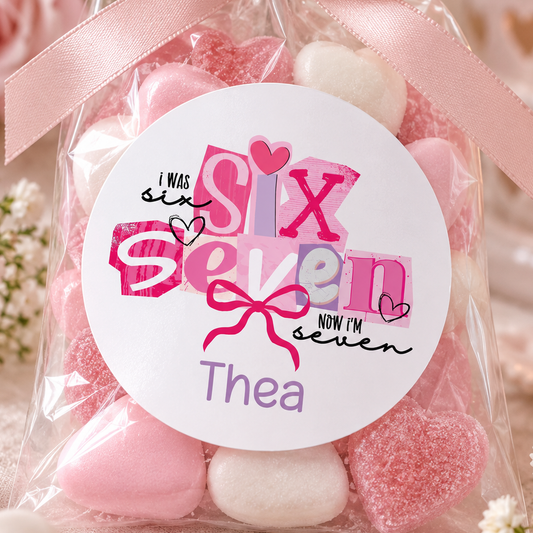 Personalised Birthday Party Stickers - Glossy 5cm Labels