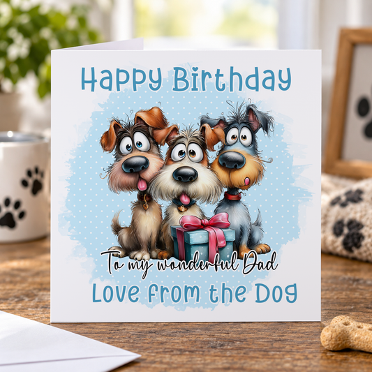 Personalised Dog Birthday Card for Dad – From The Dog