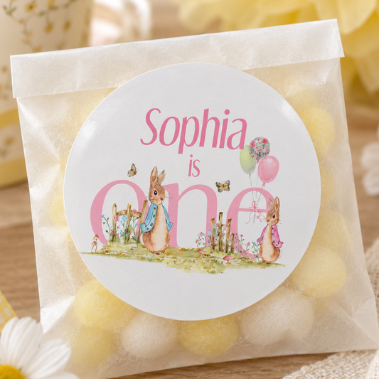 Personalised Fairy ONE 1st Birthday Stickers – Gloss Party Bag Labels