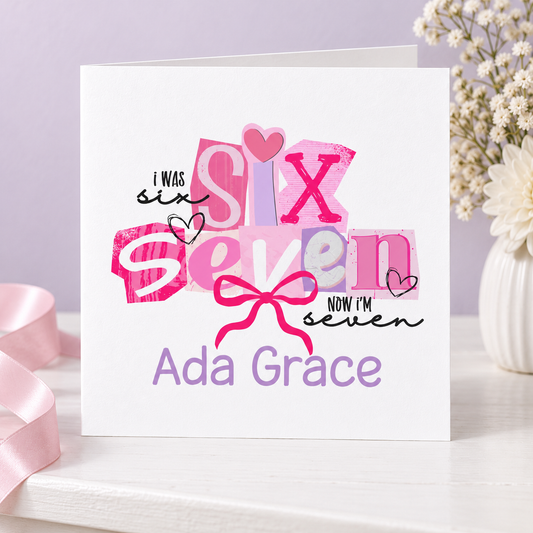 Personalised Kids Birthday Card - Colourful Age Milestone Design