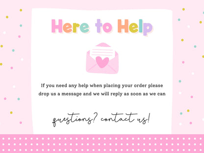 Here to help – if you need any help placing your order, message us and we'll reply as soon as we can