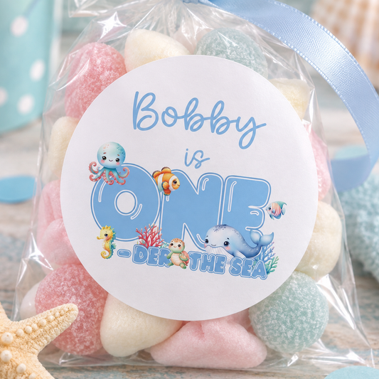 Under The Sea Stickers - Personalised Ocean Party Labels
