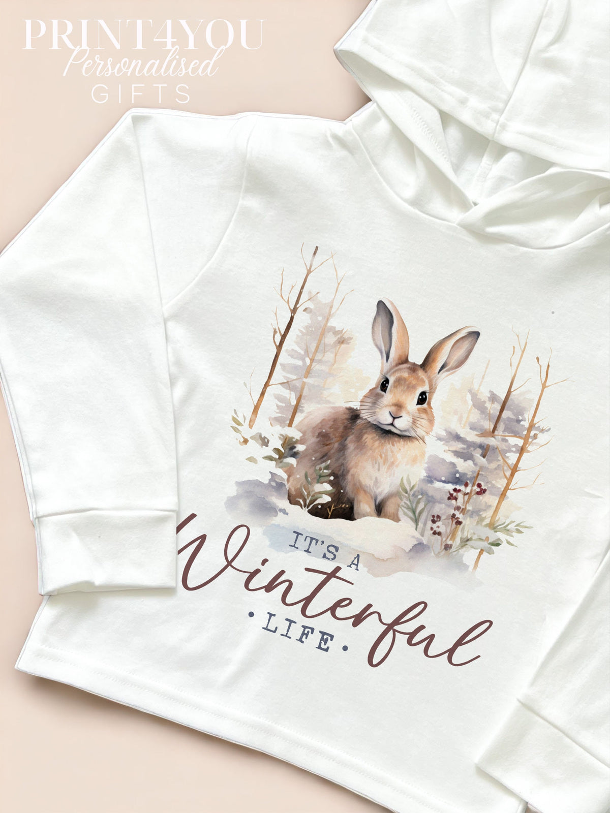 Bunny rabbit hooded top for kids, lightweight cotton jersey, size 6-12 months