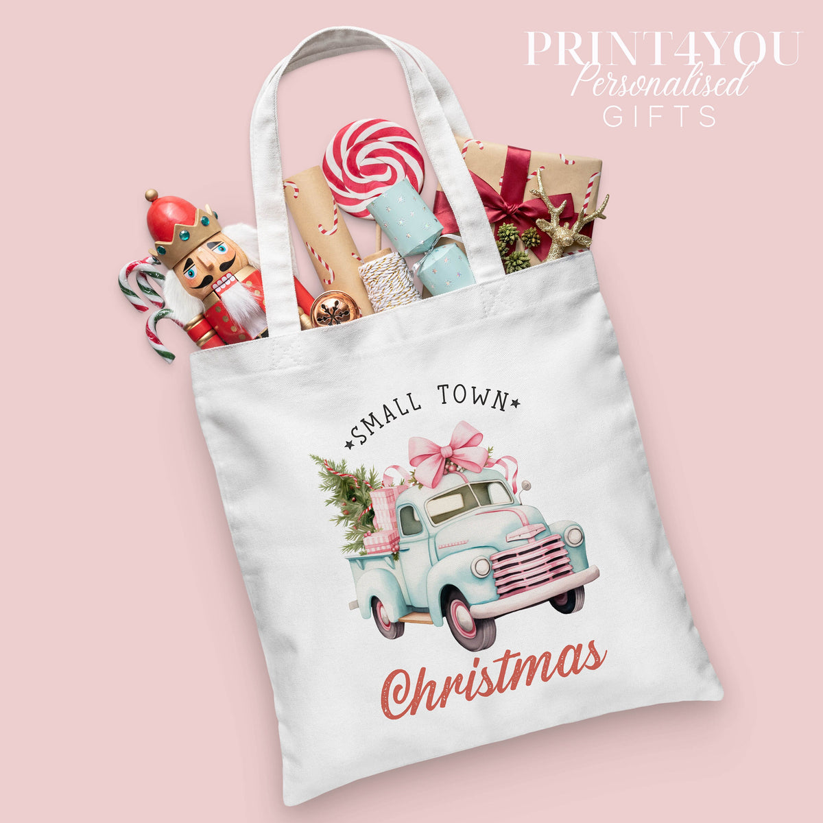 Christmas Truck Tote Bag – Small Town Cotton Shopper